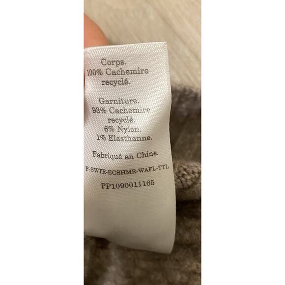 Everlane Cashmere Stroopwafel Honeycomb Turtleneck Sweater XS Oatmeal Luxury - Picture 8 of 11